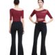 Body Training Clothing suit Spelling Yarn Dancing Training Clothing Bell-bottom Pants suit Temperament Instructor Etiquette Clothing Convioused Buckle