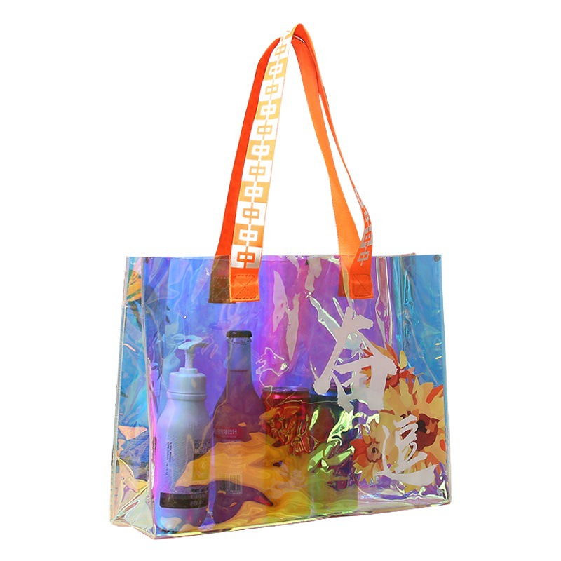Bolsa de plástico transparente Symphony Fashion Simple Ordene Embalaje de regalo con logotipo impreso Bolso de regalo portátil con láser image 1
