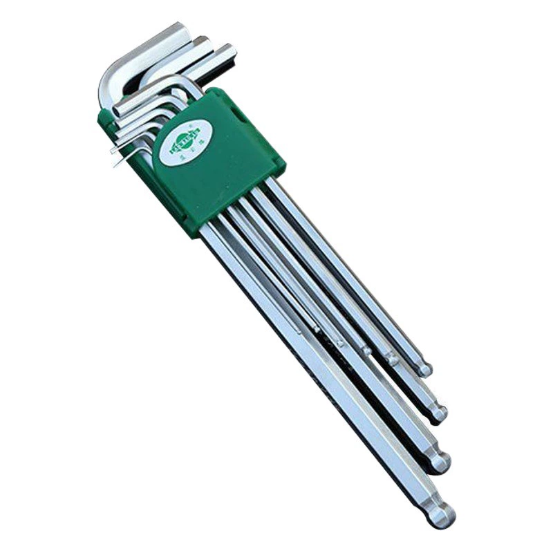 Шестигранный ключ с длинной шаровой головкой Костюм с шестигранным ключом из 9 частей