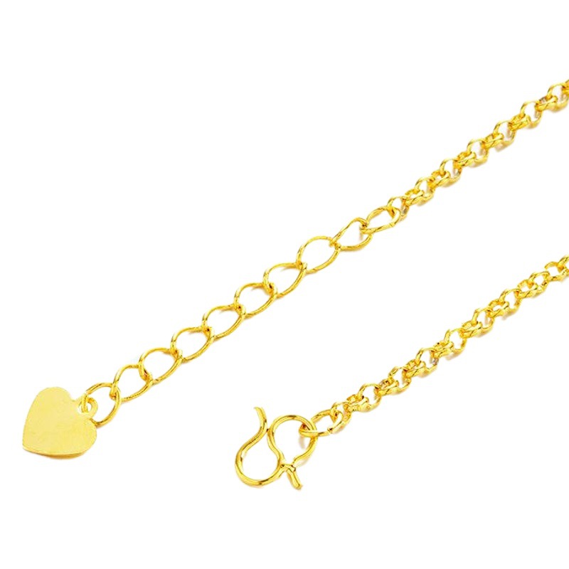 Estilo de explosión Vietnam arena oro tobillera más melocotón corazón oro plateado tobillera simulación oro Goldfish tobillera joyería de latón