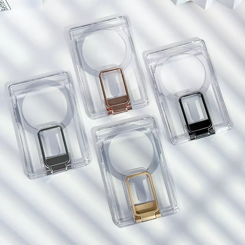 磁吸卡包支架适用苹果Magsafe手机银行卡套ins女透明苹果磁吸卡包