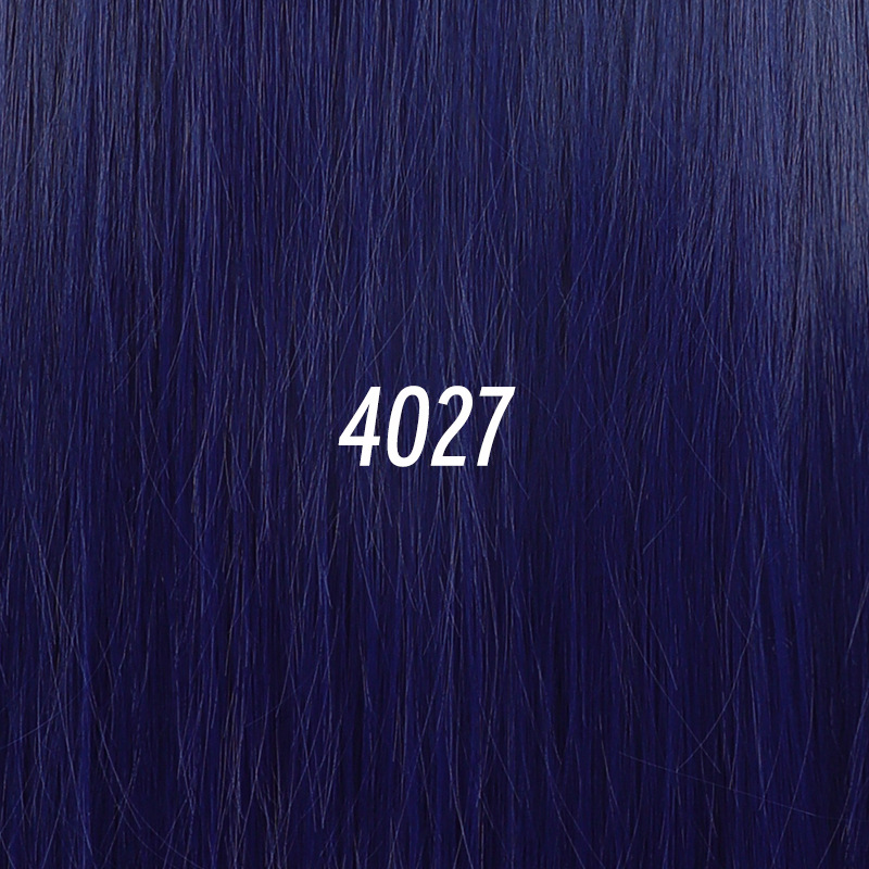 Universal hand hook long straight bangs style navy blue