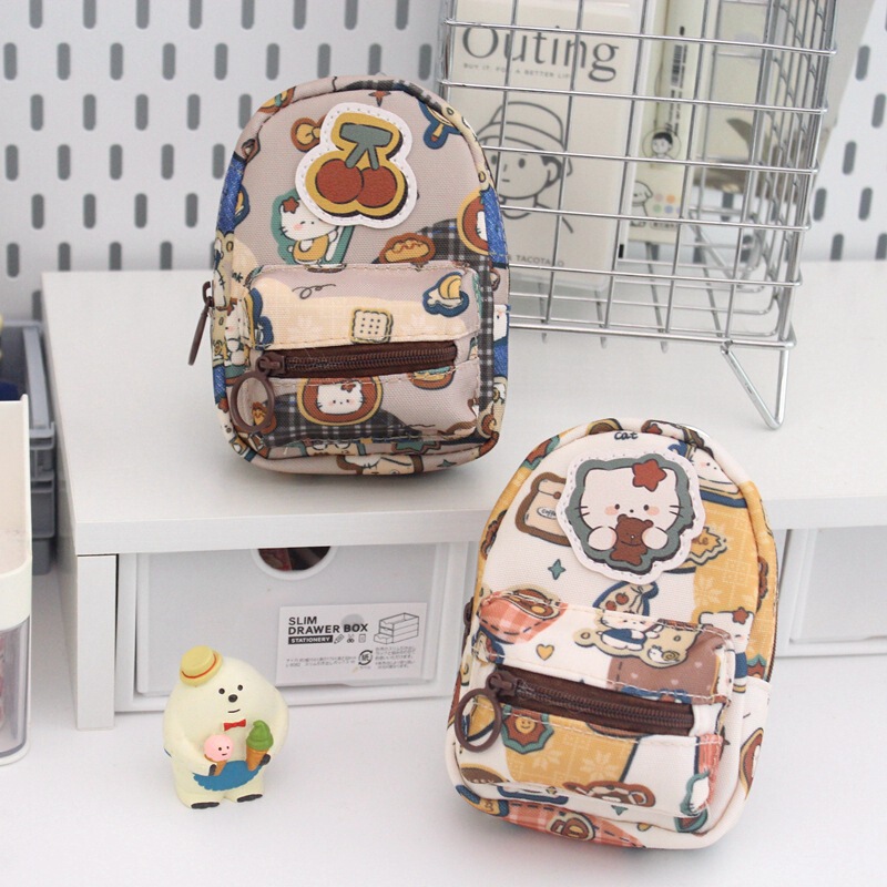 Ingenious Idea: Double-Layered Backpack Coin Purse, Creative and Stylish Portable Storage Bag, Trendy Backpack Accessory