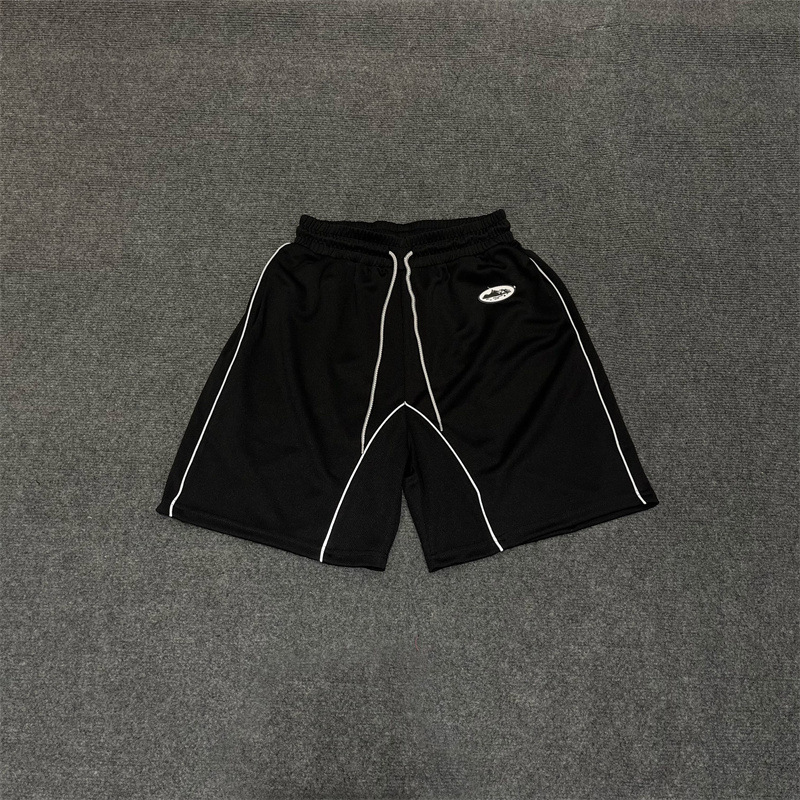 Marca de moda europea y americana transfronteriza Alcatraz Camiseta de manga corta con estampado de letras reflectantes Traje de pantalones cortos casuales de calle para hombres y mujeres