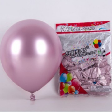 5 pulgadas 10 pulgadas 12 pulgadas 18 pulgadas shuai'an globo de látex metálico decoración de fiesta de boda globo de cromo metálico