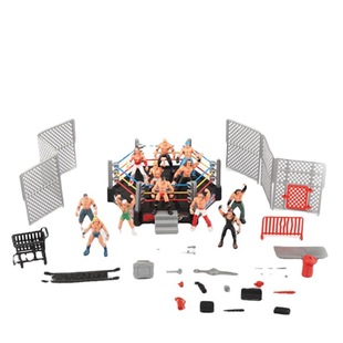 Cross-border Wrestling Challenge Set Doll Scene Model Gladiator Wrestler Ornaments Amazon Children Soldier Toy