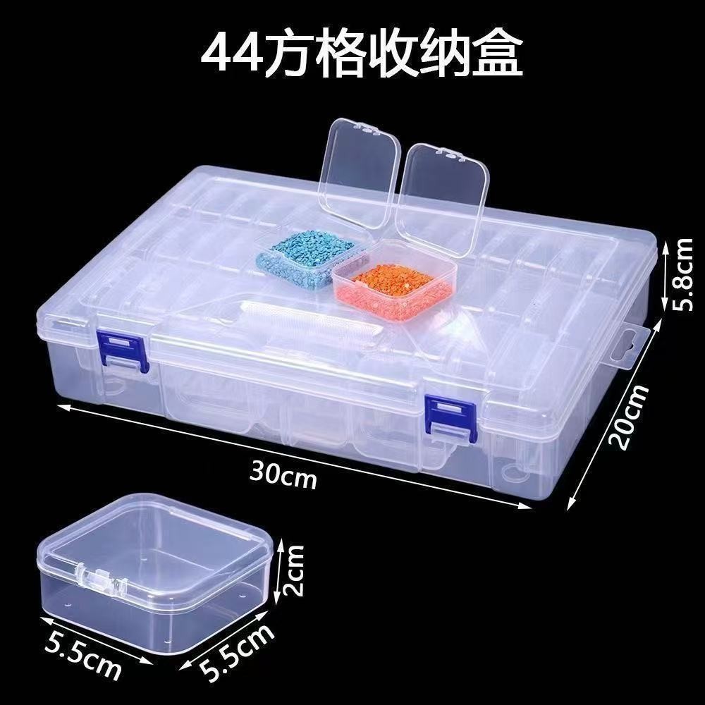 Accesorios DIY piezas de joyería cuentas transparentes caja de almacenamiento pendientes caja de almacenamiento joyería caja de acabado caja desmontable