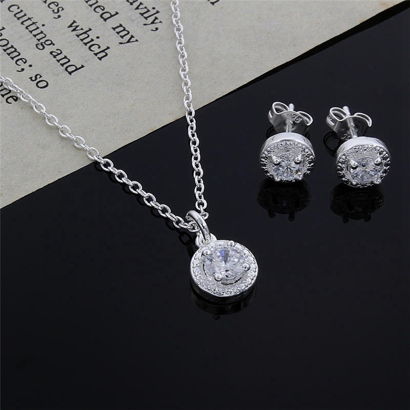 Fairy Style Solid Color Copper Inlay Zircon Jewelry Set display picture 1