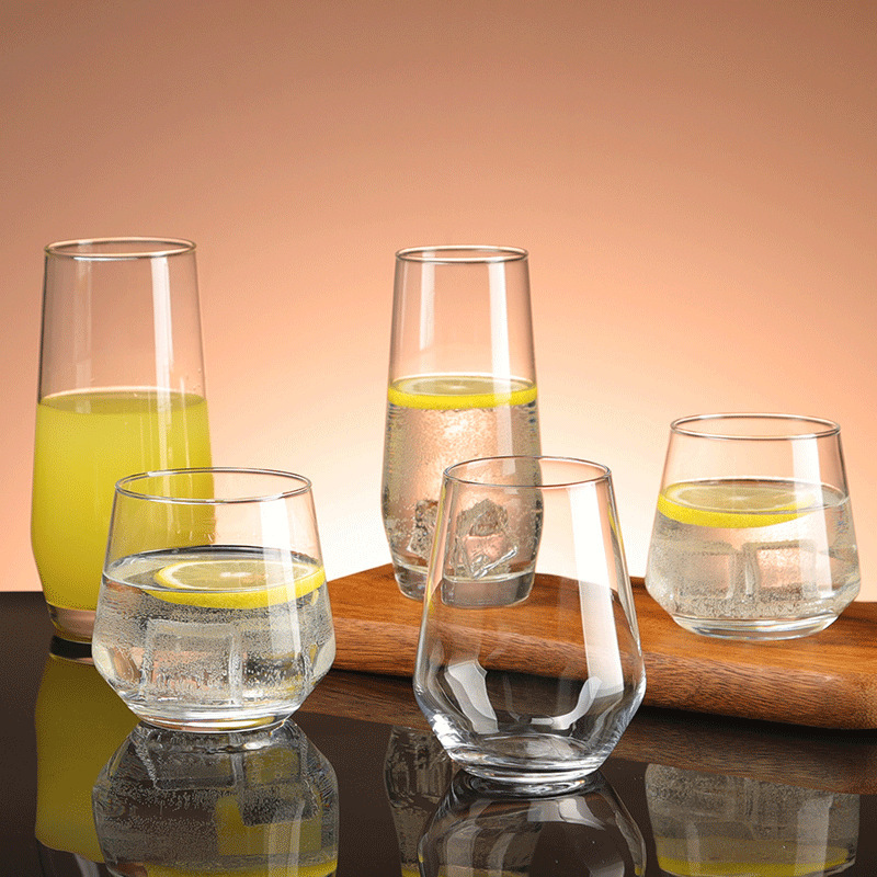 Household Water Cup, Cone-Shaped Transparent Glass Cup, Whiskey and Liquor Cup, Juice Drink Cup, Mouthwash Cup, Cup