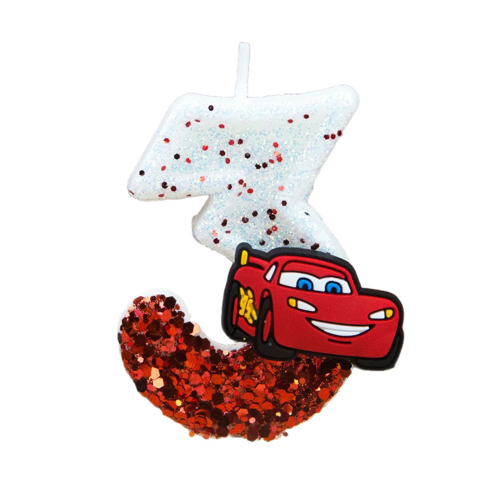Кросс-бордерная e-commerce цифровая свеча 0-9 Машина Lightning McQueen праздничная свеча милый торт с электронной вставкой