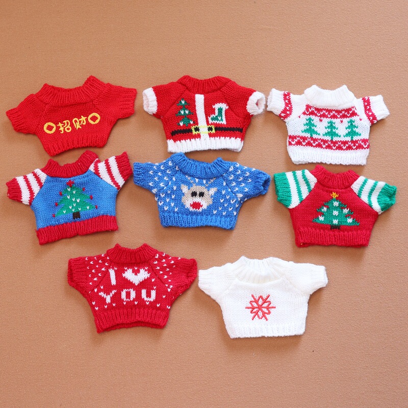 20cm Cotton Doll Clothes, Bear Accessories, Dog Plush Toy Knitwear, Puppy Sweater Replacement Clothes