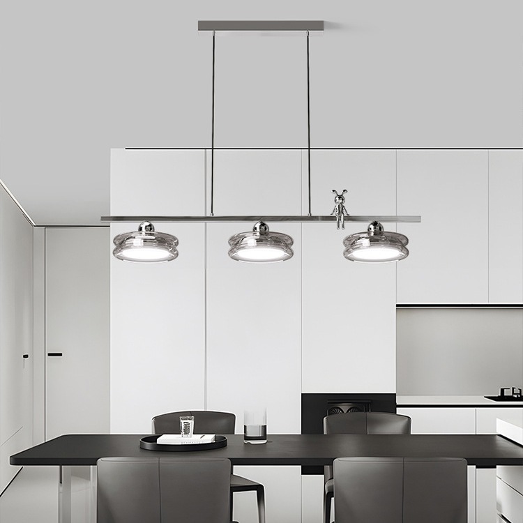 Lámpara de restaurante minimalista italiana, bar moderno y minimalista, mesa de comedor creativa, diseñador de alta gama, lámpara de escritorio isla de protección de ojos.