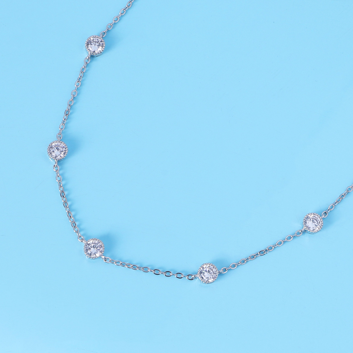 Simple Style Geometric Copper Bracelets Inlay Zircon Copper Bracelets