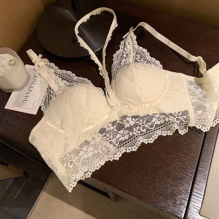 Dragón * corazón puro quiere colgar el cuello ropa interior de encaje mujer cómoda contra la caída de los senos bra sexy