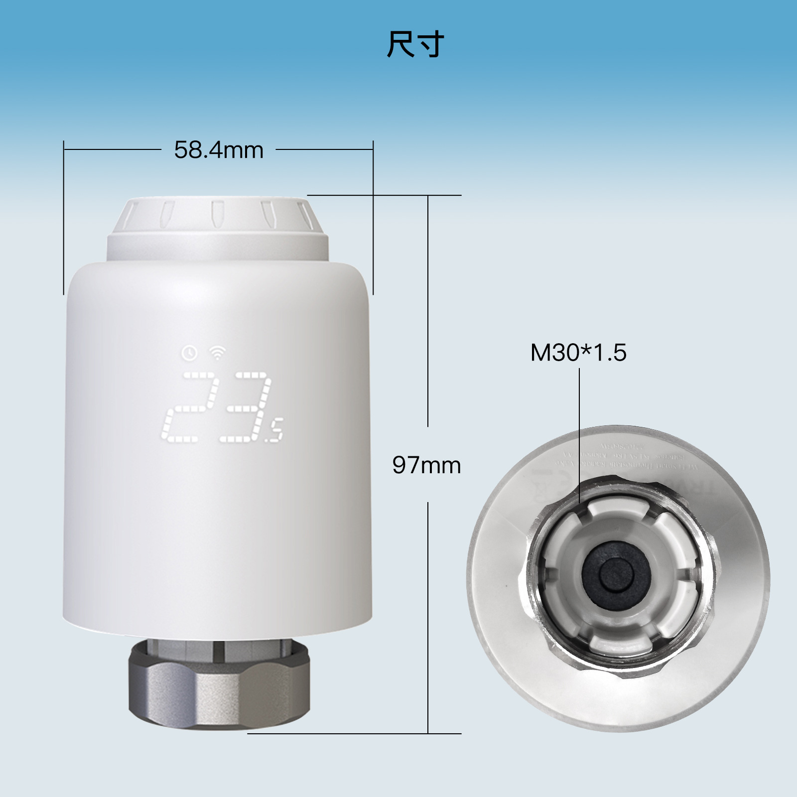WiFi graffiti casa inteligente Válvula de calefacción App sincronización ZigBee calefacción ahorro de energía interruptor de control de temperatura constante