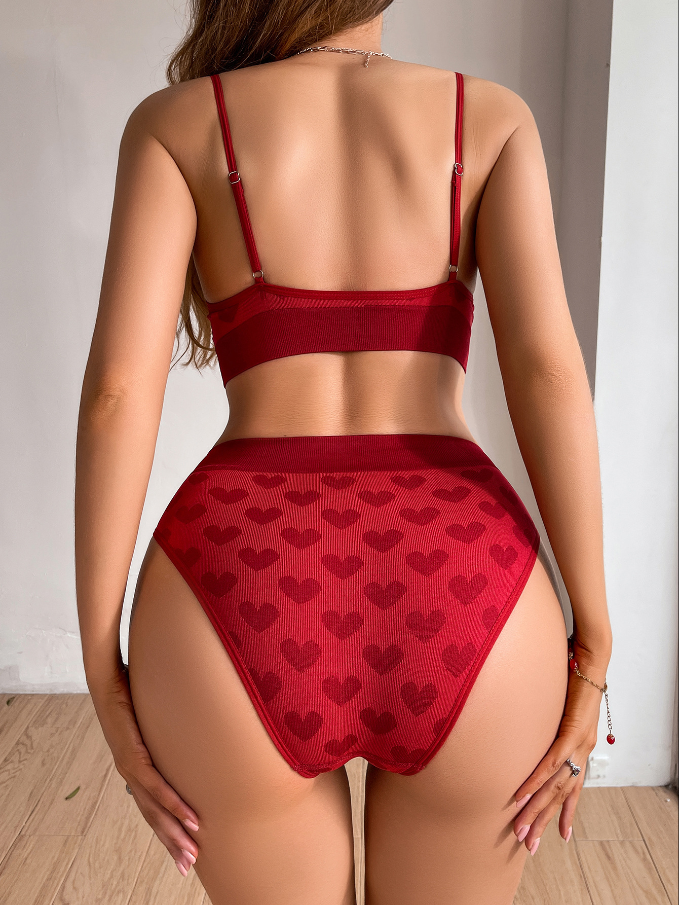 Forme De Cœur Soutien-gorge Sans Fil Confort Brassière display picture 3