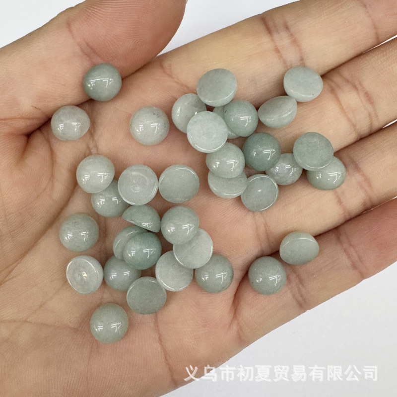 速売通爆金8mm天然石半円形戒面石パッチdiyビーズ部品卸売り