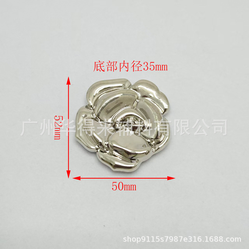跨境立体花朵比基尼金属配件泳衣丝巾肩带对拉调节扣大衣装饰扣|undefined