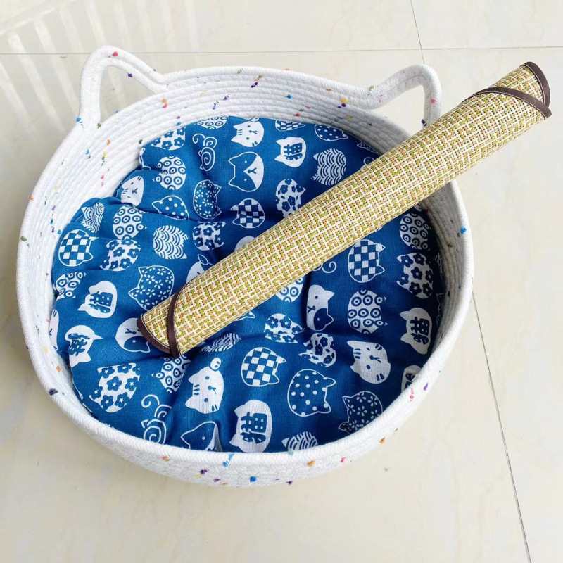 [인터넷 연예인 핫모델] 컬러풀한 도트네스트 + 블루캣매트 + 작은매트