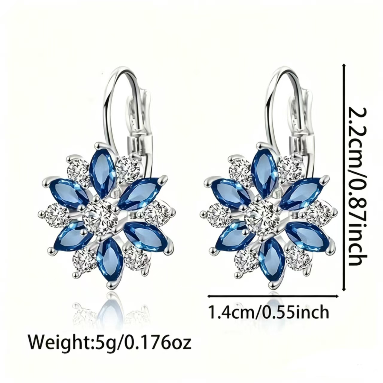Ventas transfronterizas de flores de sol zircon bucles de orejas creativos nuevos clips de orejas de moda agujeros de orejas nuevos auriculares retro chinos