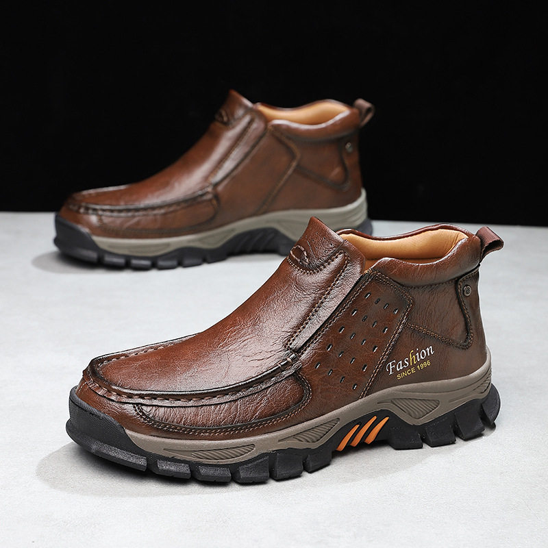 Giày bốt Martin nam cỡ lớn đế mềm thoải mái, bốt cổ thấp casual — 8778 màu đen, 8778 nâu sẫm