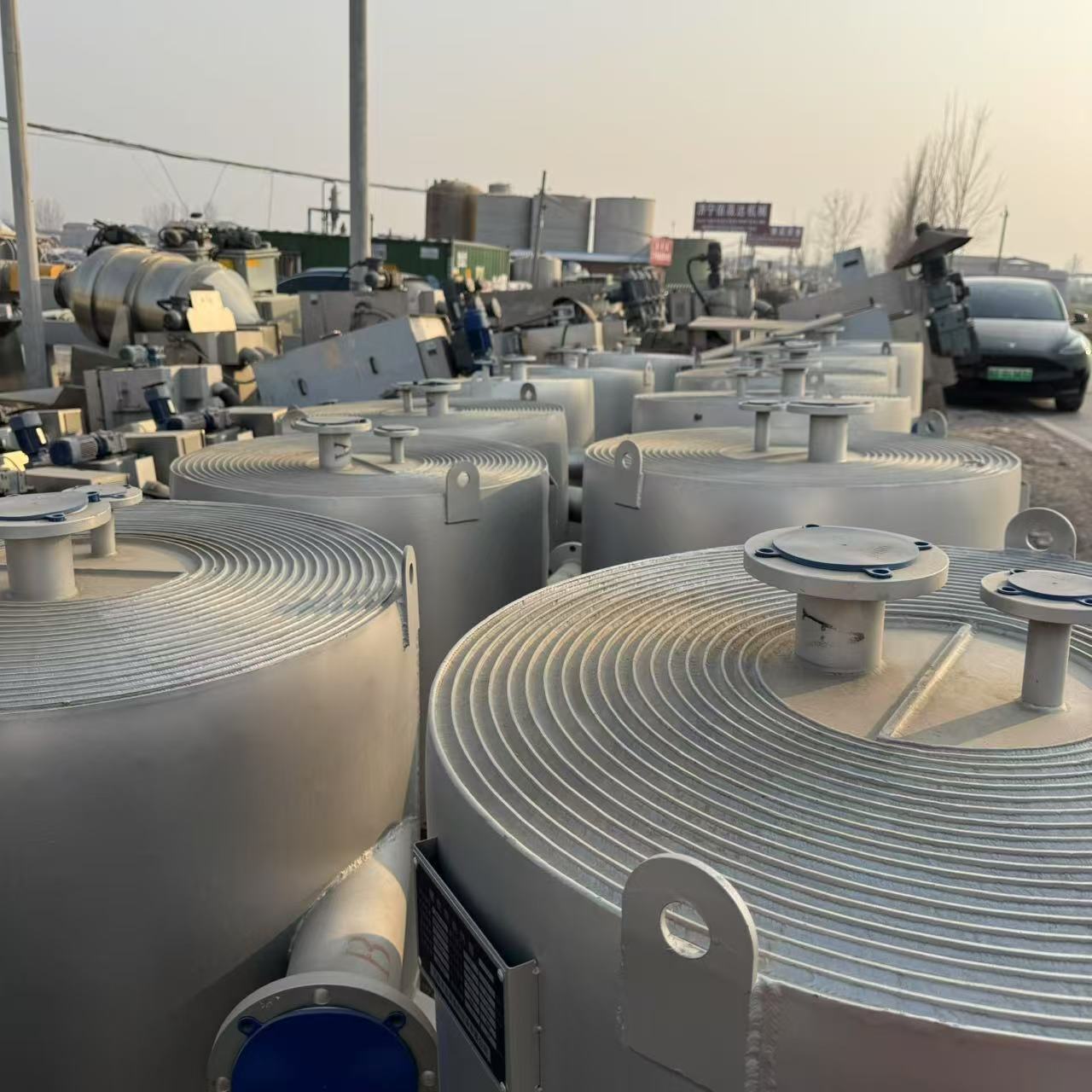 二手不锈钢螺旋板换热器高压间壁式内循环200平方换热交换器价格