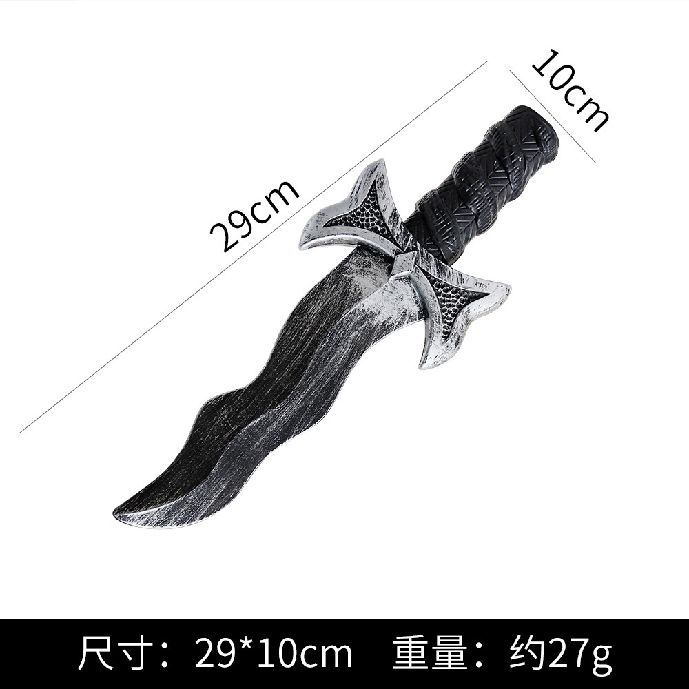 Juguetes de Halloween cuchillos de plástico hachas cosplay props simulación daga suministros de fiesta armas piratas motosierra