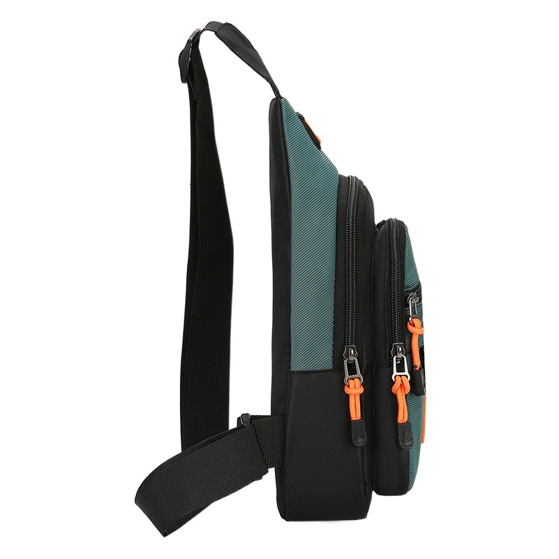 Men's Business Chest Bag Multi-Layer Single Shoulder Crossbody Backpack 2025 New Trendy Style Portable Wear-Resistant Men's Bag Wholesale