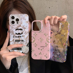 豪華でオリジナルな甘いデザイン、iPhone16Promaxに適した、爽やかで欧米風のApple15用トレンドブランドの耐衝撃スマホケース