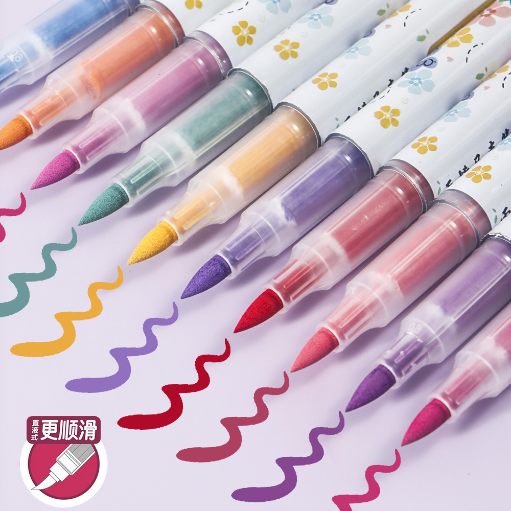 Líquido directo acrílico marcador pincel de cabeza suave pincel conjunto impermeable rápido secado acuarela pincel para niños graffiti pincel de pintura acrílico