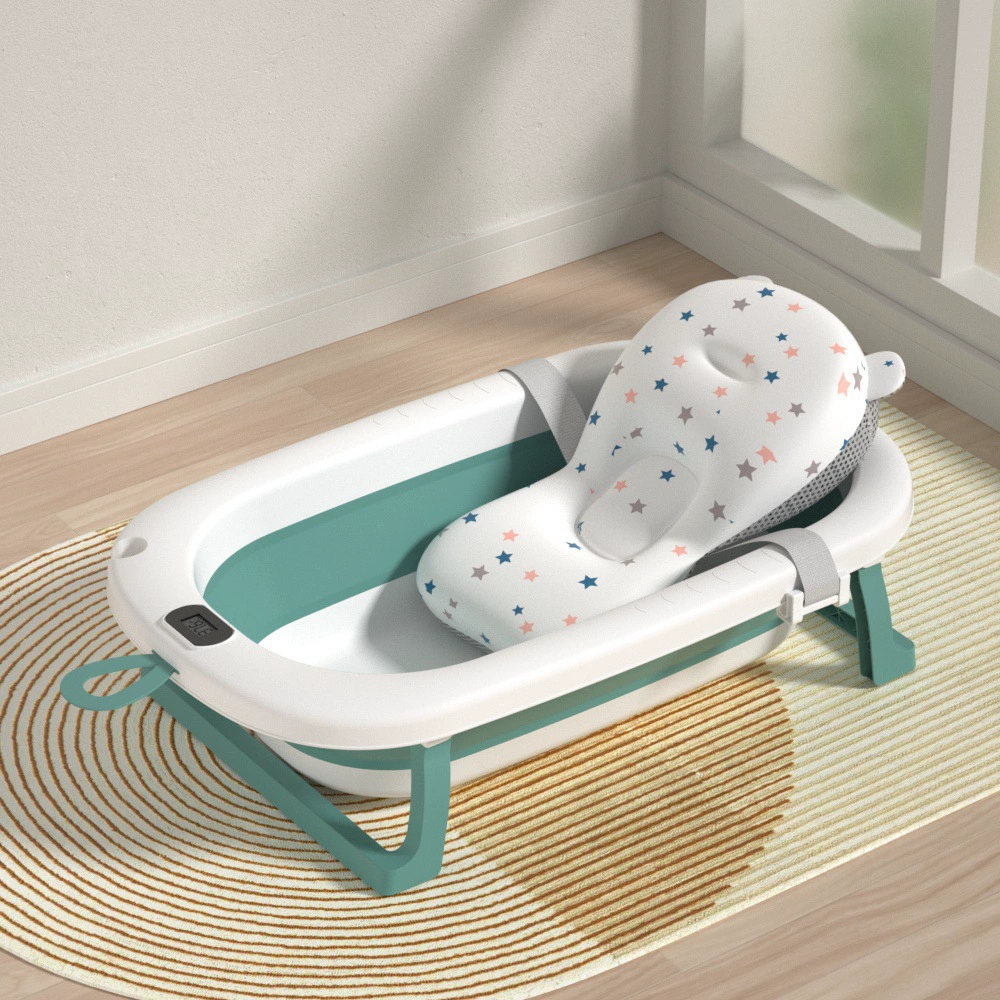 Складная детская ванна NB01, переносная ванна для новорождённых и toddlers, варианты с терморегуляцией и вкладышем