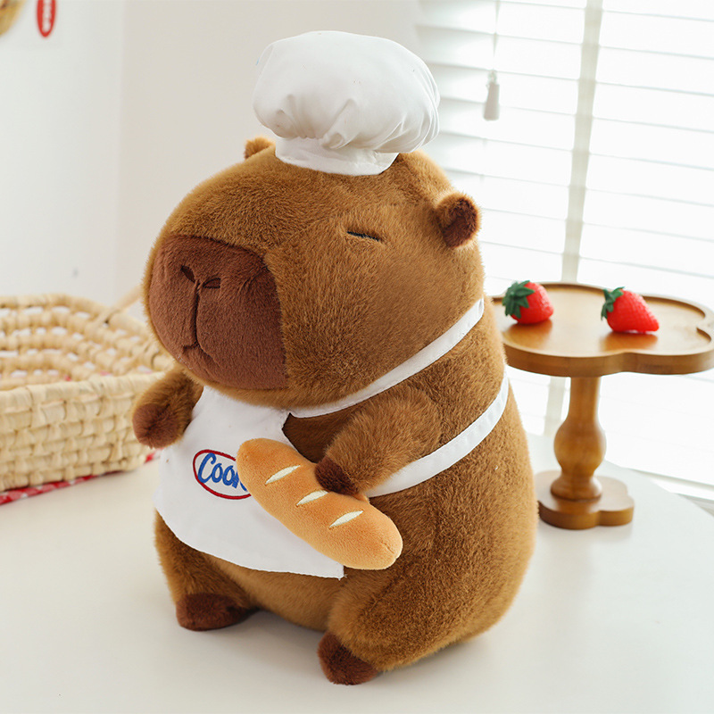 新しいシェフカピバラ人形カピバラぬいぐるみ睡眠枕人気の子供の人形ギフト卸売|undefined