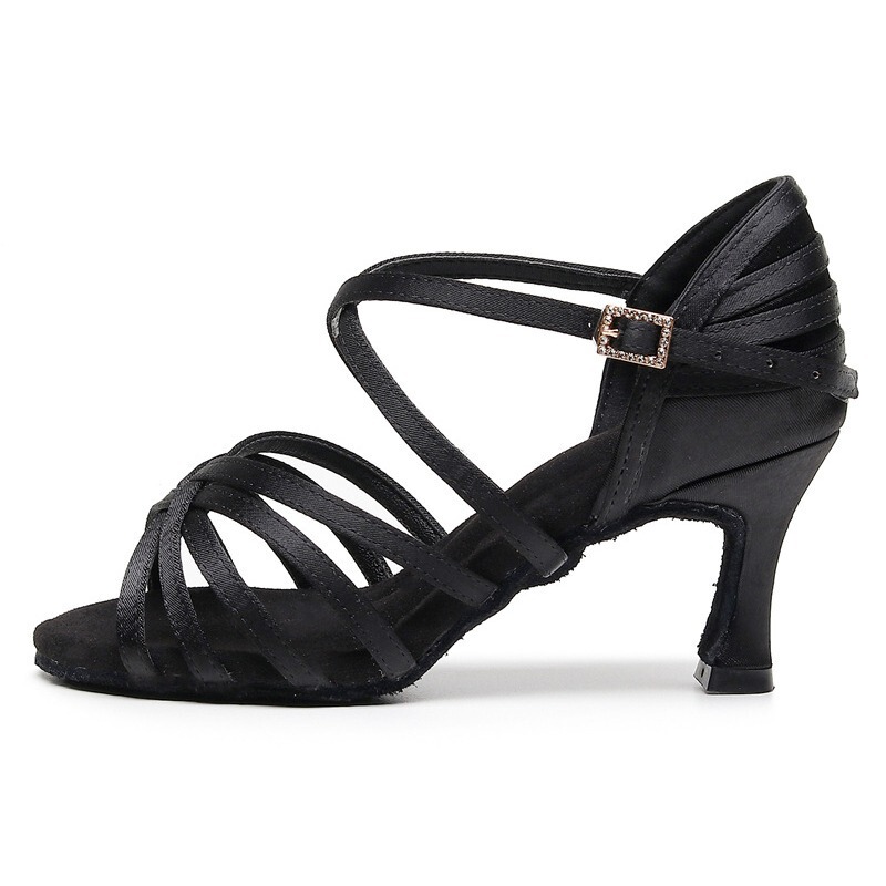 Professional Latin Dance Shoes Adult Women's Soft Sole High Heeled Dancing Shoes Adult Mid-Heeled Modern Dating Latin Dance Shoes Professional Latin Dance Shoes Adult Women's Soft Sole High Heeled Dancing Shoes Adult Mid-Heeled Modern Dating Latin Dance Shoes