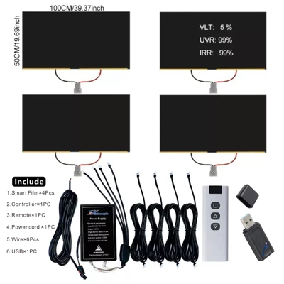 Foreign Trade Export Automotive Pdlc: Automotive Film - deep-black-deep-black-4pcs-voice-remote-control-version