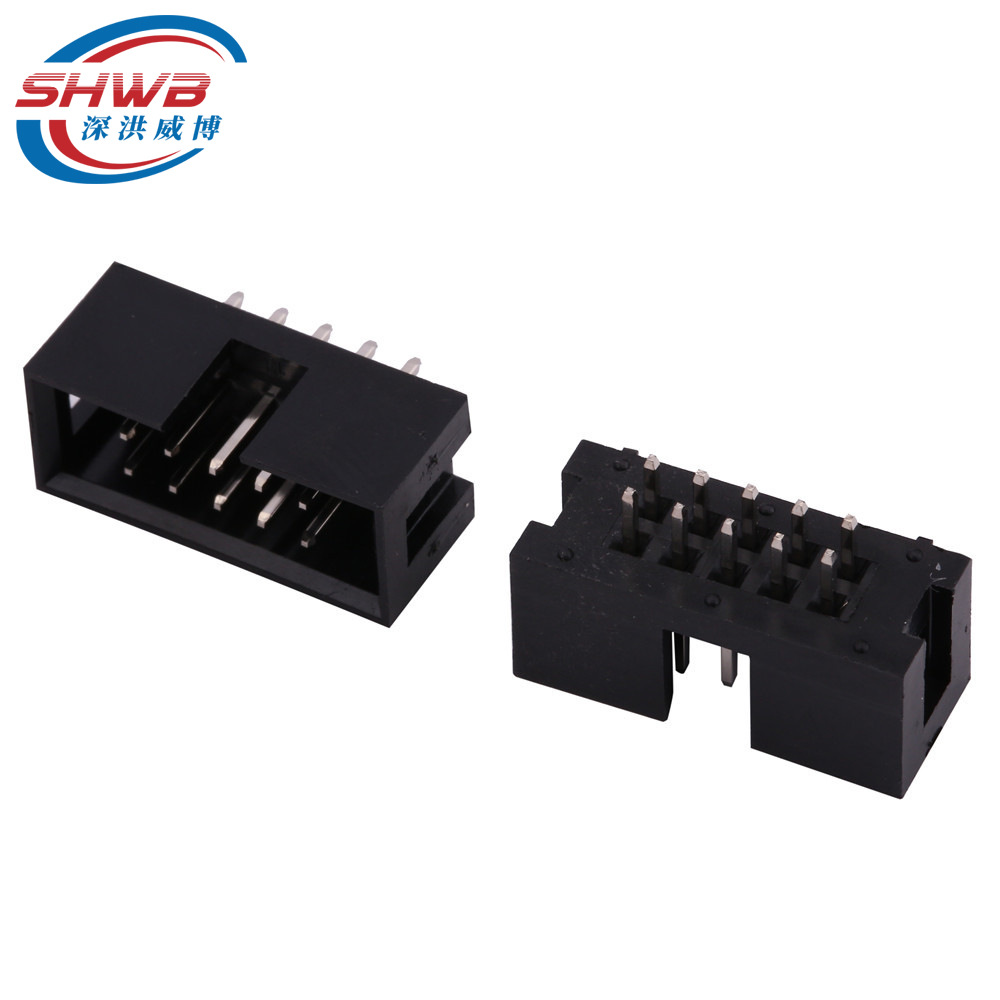 简易牛角座 双排直针直脚 DC3-10P 2.54MM间距 ISP接口 JTAG插座