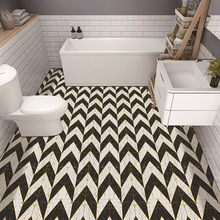 几何黑白地板贴卧室卫生间地面装饰贴片多种图案款式防水防潮地贴