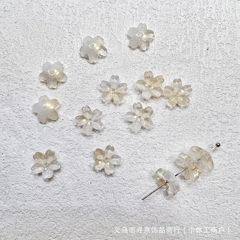 ブレスレット人気の釉薬花 10 ミリメートル 5 花びら桜手作り古代スタイルのヘアピン韓服 diy ジュエリーアクセサリー|undefined