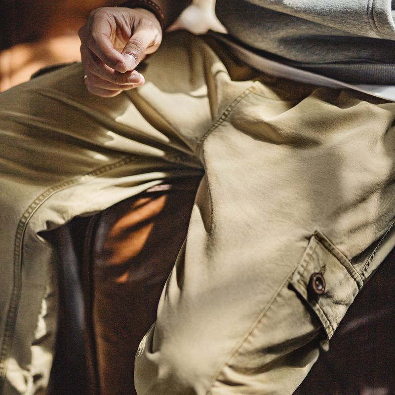 Maden Workwear American Retro M51 Khaki Multi-Pocket Casual Pants Washed Vintage Straight-Leg Long Pants for Men Spring