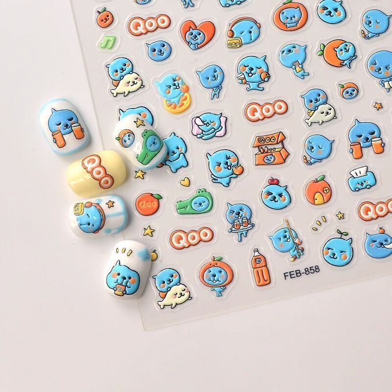Cool Qoo Orange Juice Children's Cute Cartoon Nail Stickers Wholesale Adhesive Ccd Computer Mobile Phone Nail Stickers Cool Qoo Orange Juice Children's Cute Cartoon Nail Stickers Wholesale Adhesive Ccd Computer Mobile Phone Nail Stickers