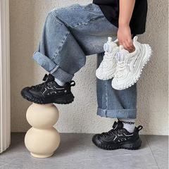 儿童运动鞋男童轻便老爹鞋2025时尚旋转扣女童跑步鞋子春秋款童鞋