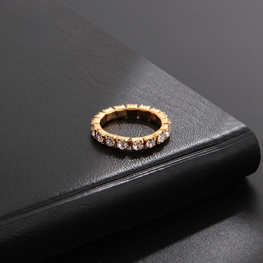 Luxury Five-row Diamond Elastic Ring For Men Designer Style_voghion.com
