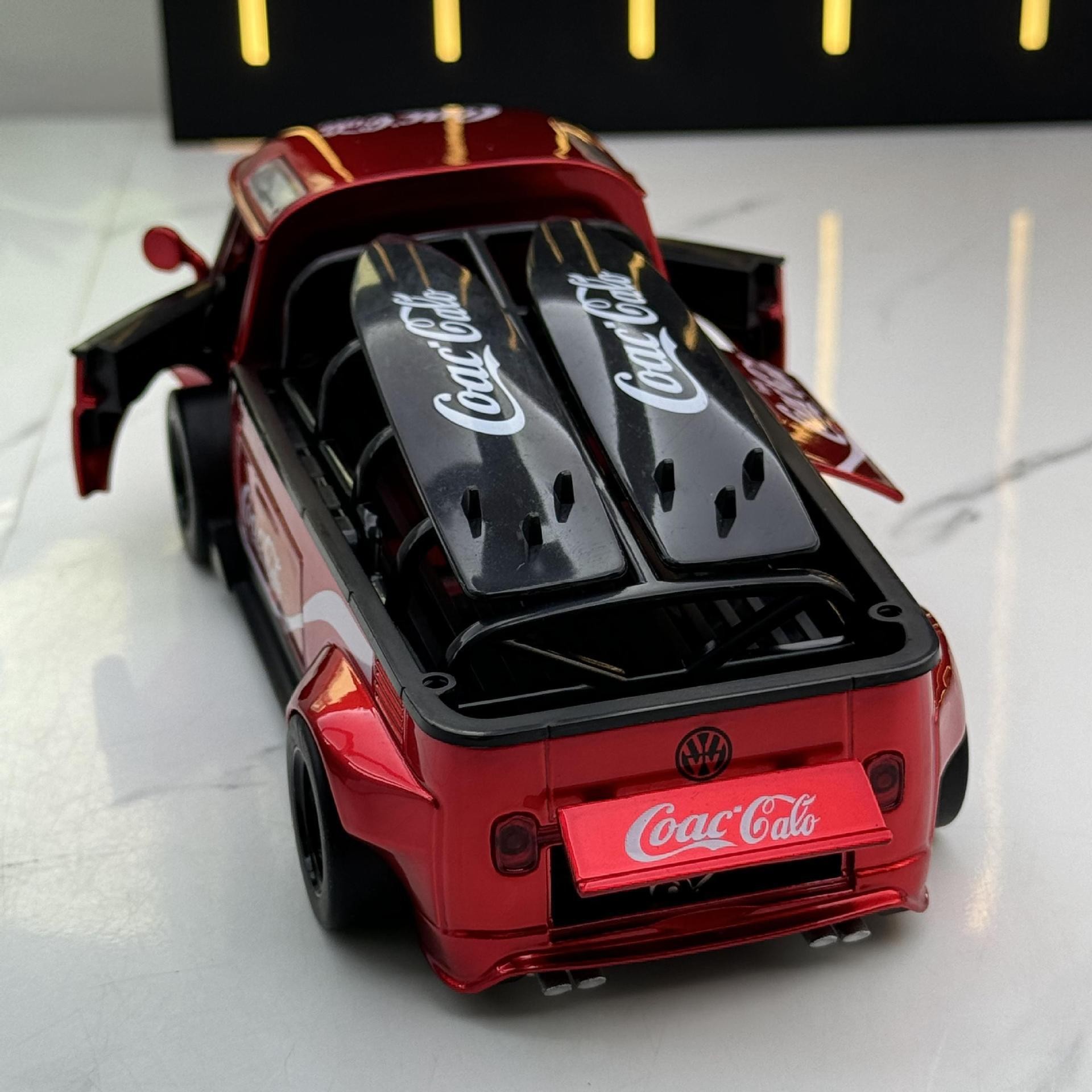 1: 32 Volkswagen T1 autobús Coca-Cola Koenigsegg Porsche 911 aleación juguete modelo