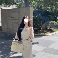 法式气质感缎面吊带鱼尾裙连衣裙夏季宽松斜肩衬衫上衣两件套