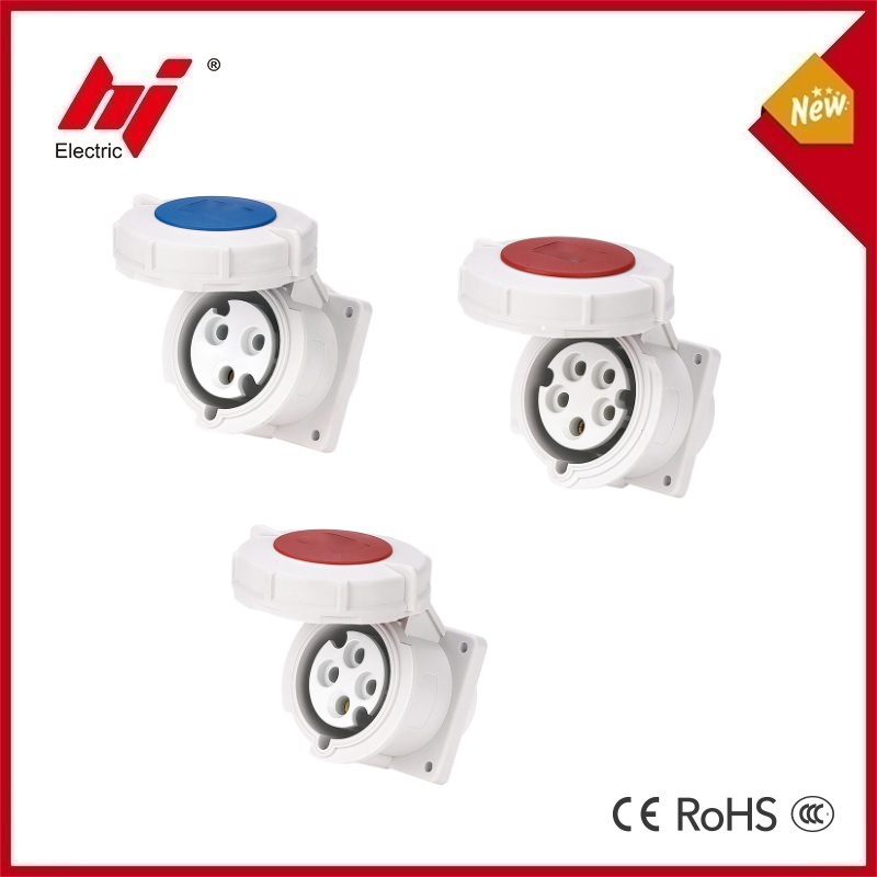 厂家供应防水直插插座IP67工业防水电源插座航空电缆工业直插插座