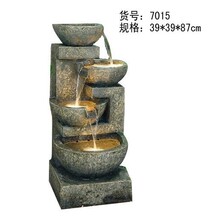 春善 复古流水石磨喷泉工艺品古典家居摆饰树脂创意工艺品批发