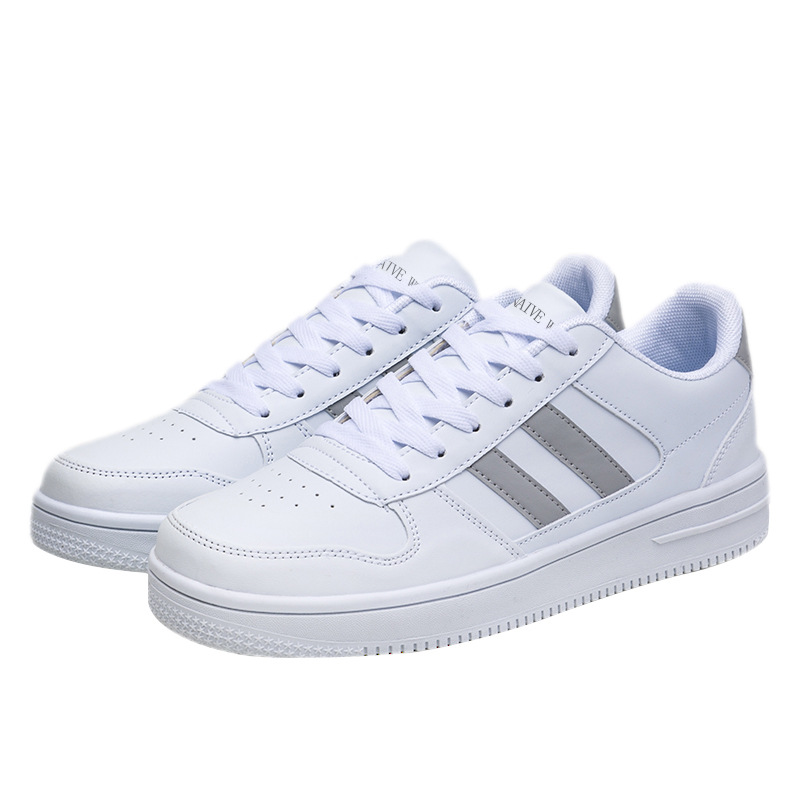 Nueva pareja zapatillas otoño casual hombres y mujeres de fondo grueso versátil blanco zapatos corrientes estudiante versátil tablero