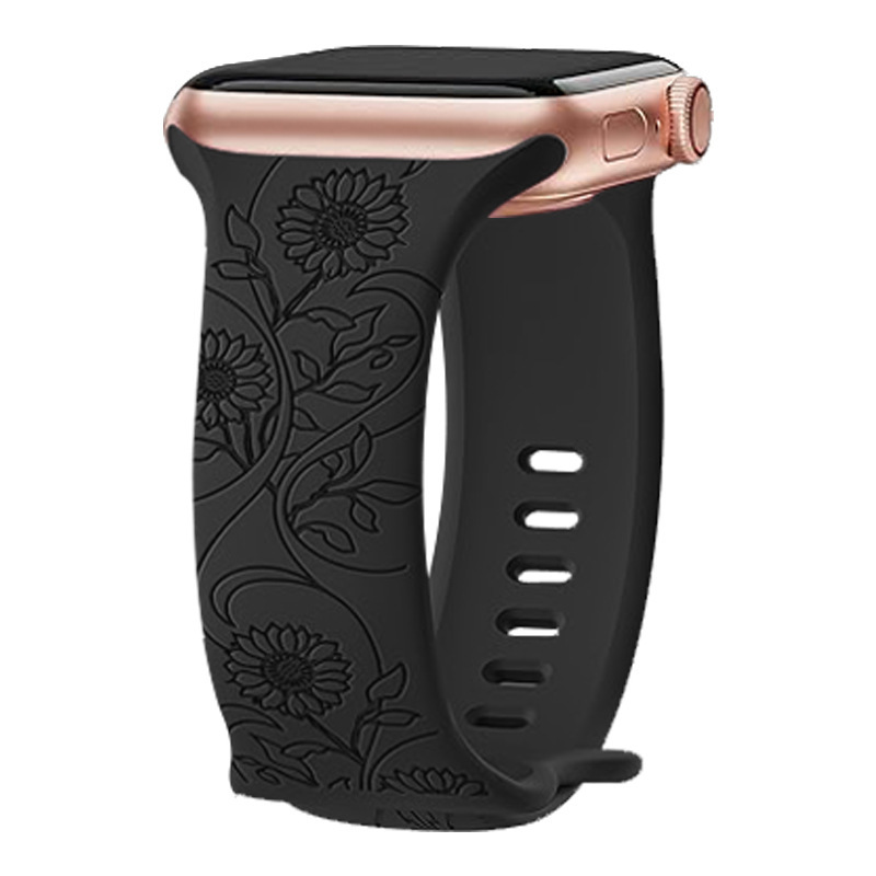 This is a patterned silicone waterproof strap suitable for the apple watch 9th generation Ultra smart sports watch undefined