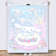 亚马逊temu爆款卡通图案数码印花法兰绒毛毯沙发毛毯空调盖毯