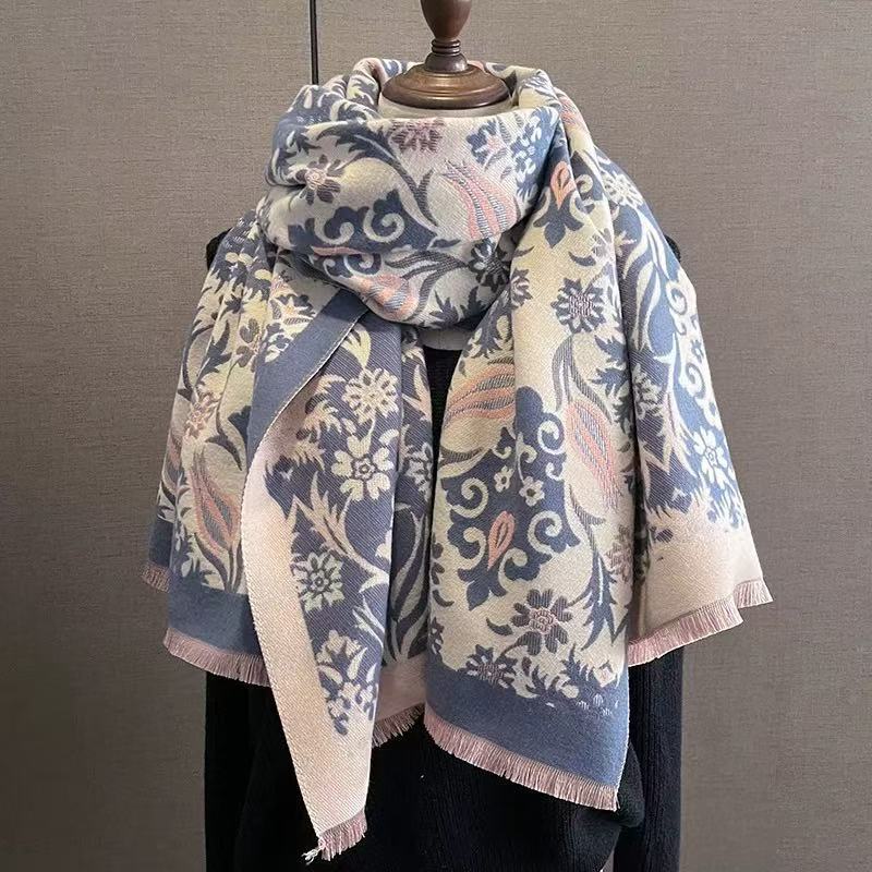 山水画はカシミヤのマフラーの女性の事務室のエアコンの部屋に似せています。|undefined