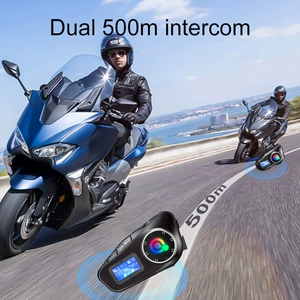 Q58Max Dəbilqə Bluetooth Qulaqlıq Mp3 Musiqi Paylaşımı Fm Suya Davamlı Böyük Batareya 2 Nəfərlik 500m İnterkom